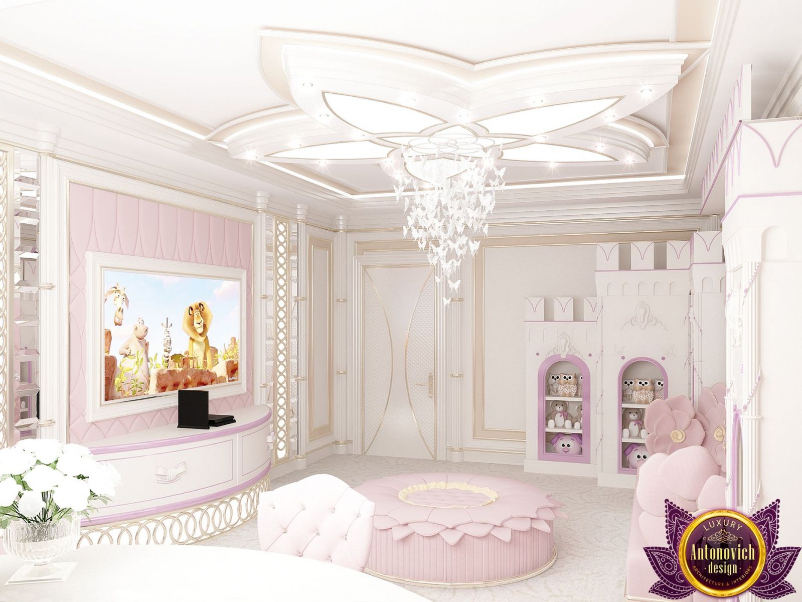 Dreamy girl's bedroom with a whimsical canopy