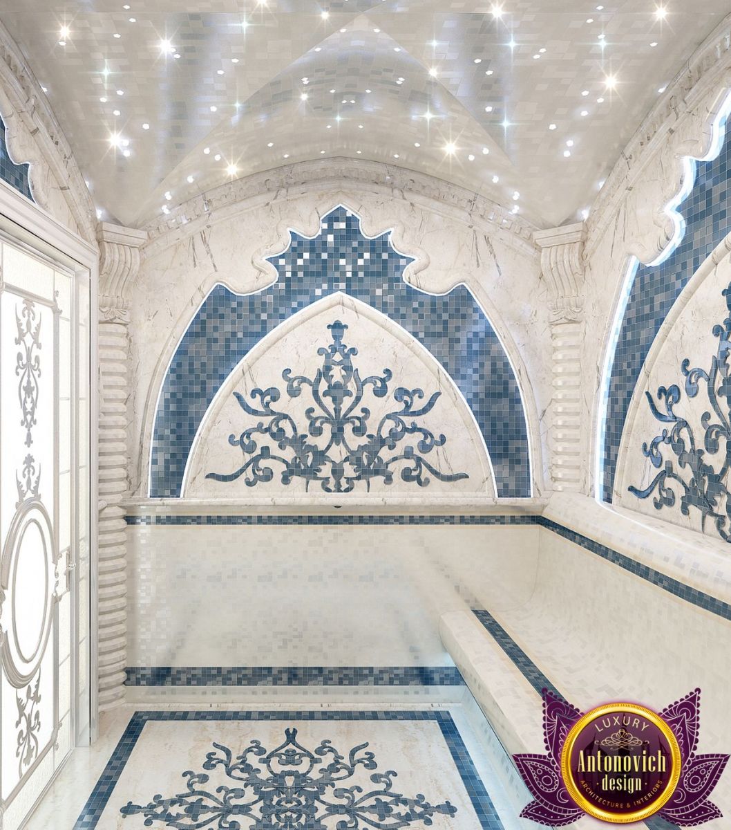 Traditional Turkish hamam design with domed ceiling