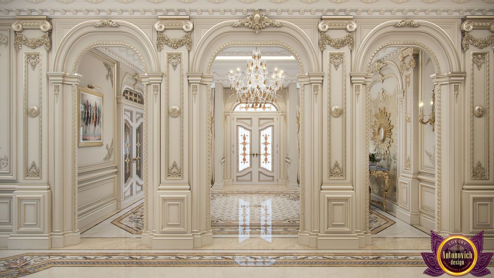 Sophisticated bathroom design in Sharjah classic villa