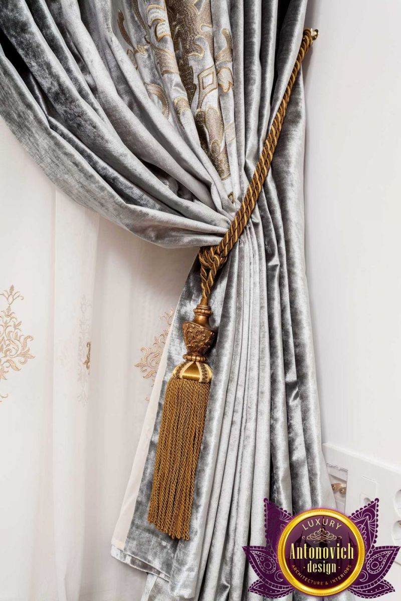 Sophisticated sheer curtains complementing a lavish interior