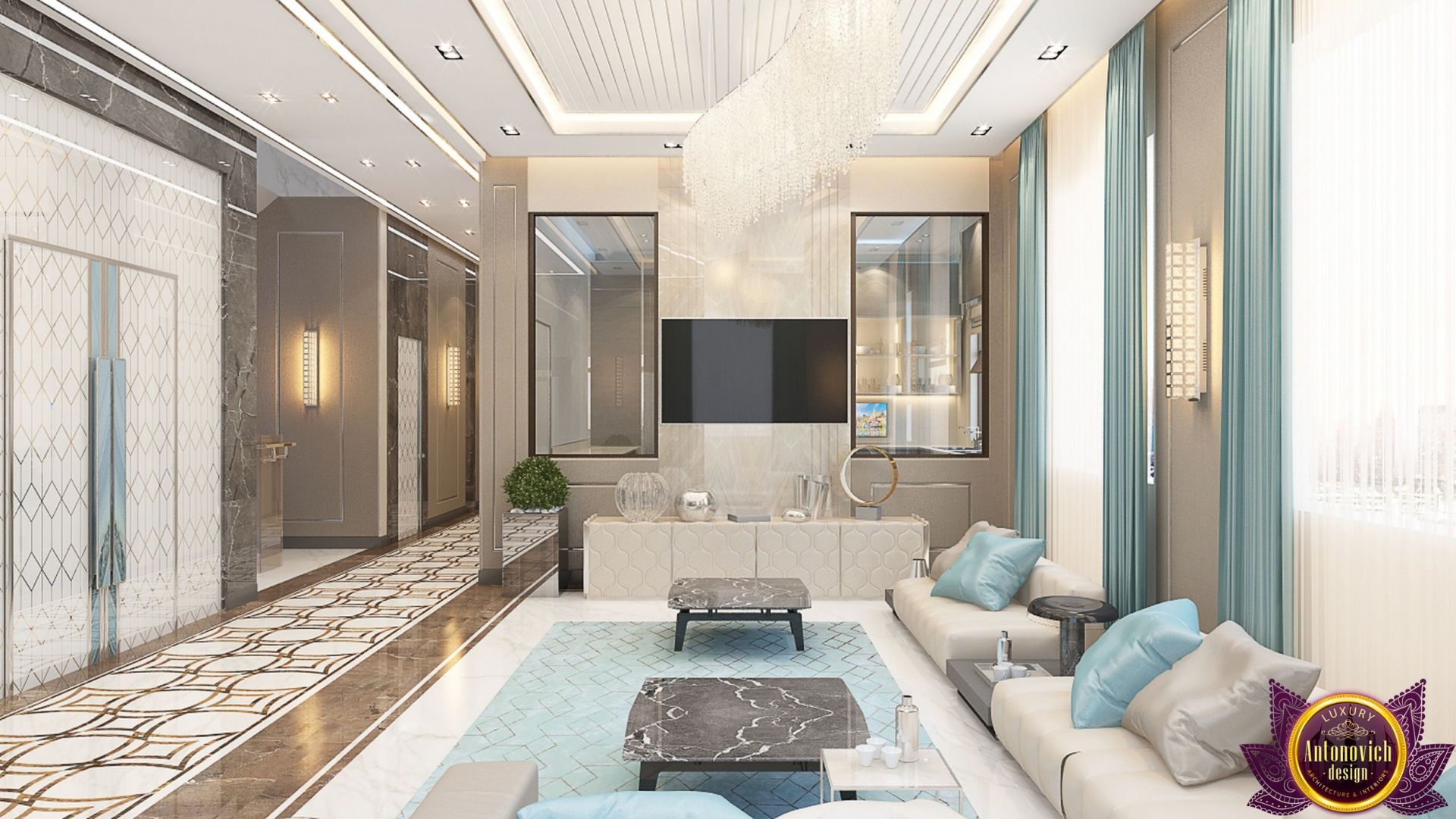 Sleek and stylish modern living room with minimalist furniture
