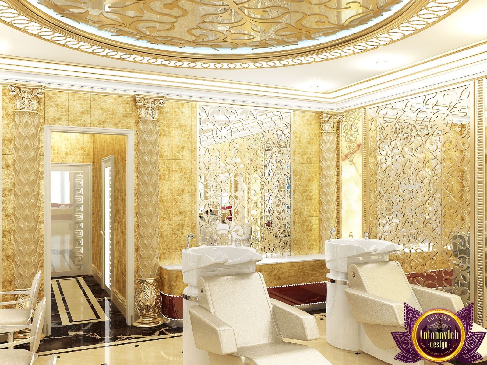 design of a beauty salon in UAE